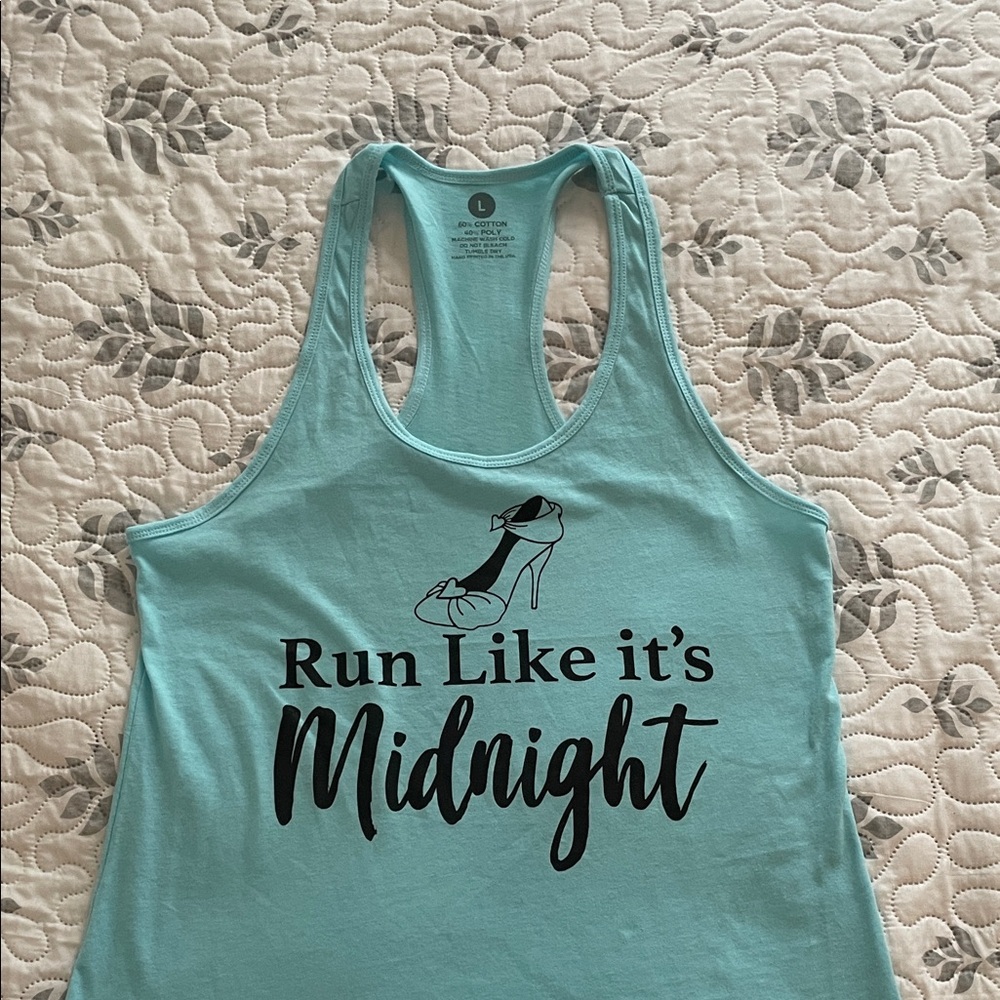 Women's Teal Graphic Tank Top